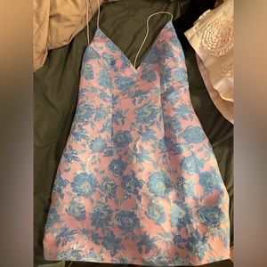 Never worn super cute pink and blue floral dress